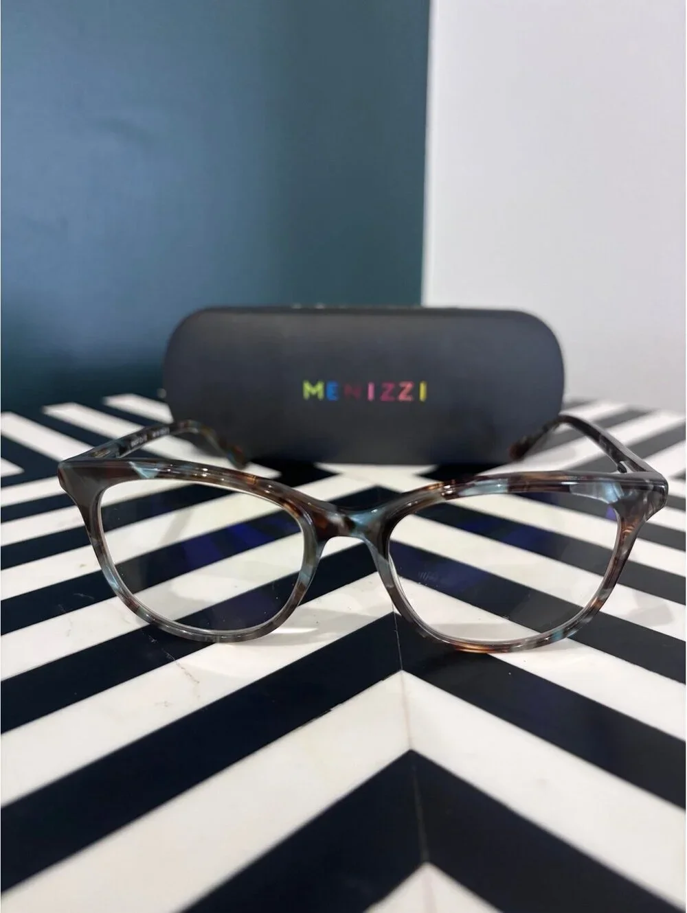 Menizzi MAR0041 Tortoise Eyeglasses Frames 48-16-135 NEW w/ Case